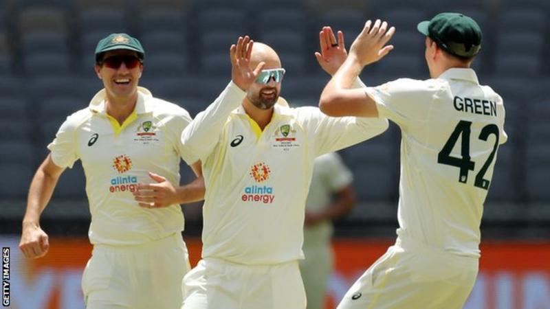 Australia v West Indies: Nathan Lyon takes six wickets as hosts seal 164-run win.